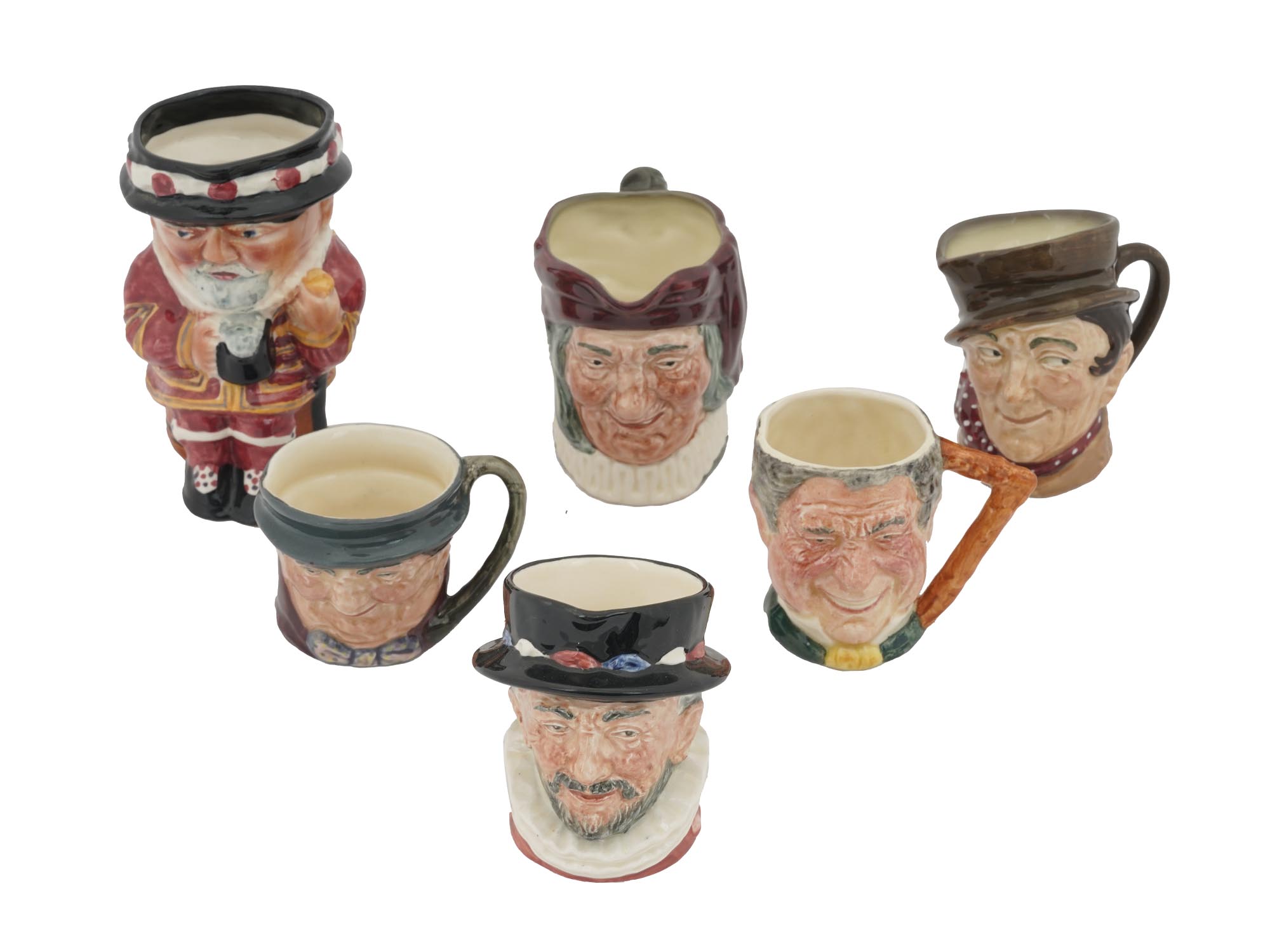 TOBY MUGS AND JUGS BY ROYAL DOULTON AND SANDLAND PIC-0